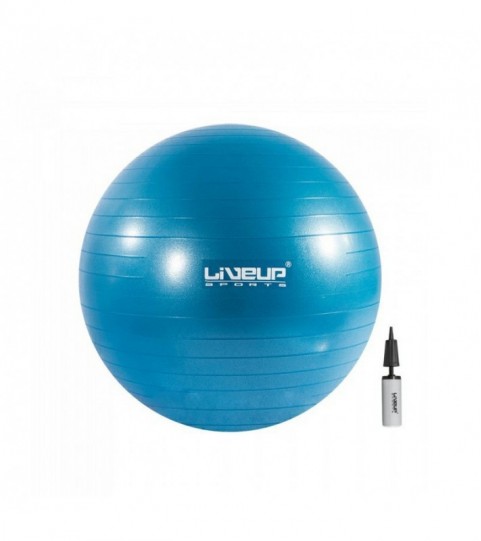 Liveup Sports- Ballon de Fitness anti-éclatement Bleu