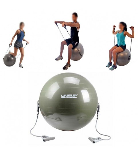 Liveup Sports-Ballon de Fitness avec tendeurs