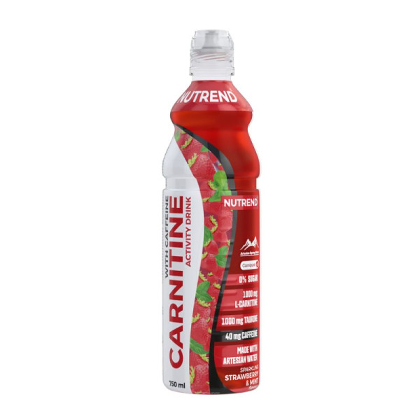 Carnitine activity drink Strawberry & Mint avec cafeine 750ml - Nutrend