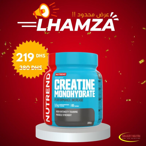 Creatine monohydrate 300g-Nutrend- Promo L'Hamza